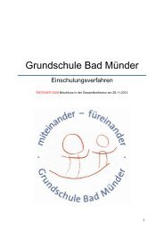 Einschulungsverfahren - Grundschule Bad Münder