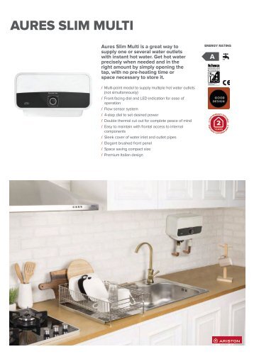 Ariston Thermo - Aures Slim Multi product datasheet