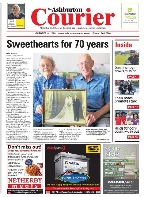 Ashburton Courier: October 08, 2020