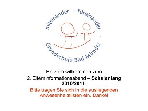 Schulanfang 2010/2011 - Grundschule Bad Münder