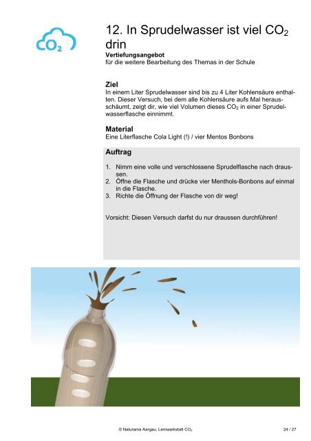 Experimente zu CO 2 - Naturama