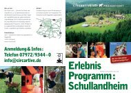 Erlebnis Programm : Schullandheim - Pimparello