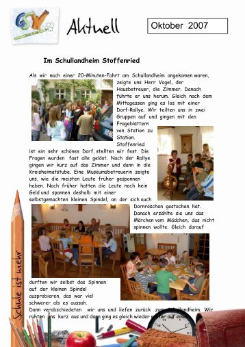 Im Schullandheim Stoffenried