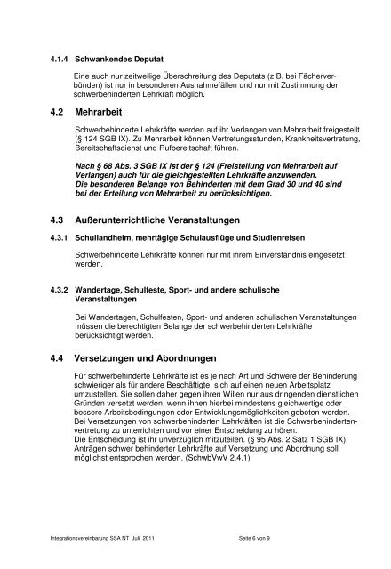 Integrationsvereinbarung Juli 2011 - SCHULAEMTER-BW.DE