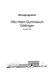 Schulprogramm - Otto-Hahn-Gymnasium Göttingen