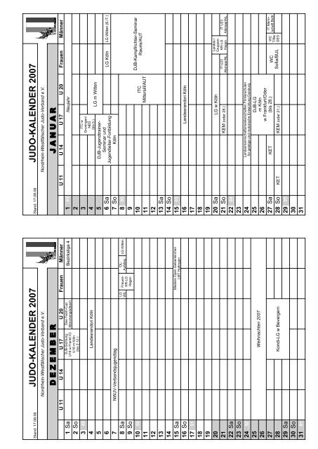 judo-kalender 2007 - Dachverband für Budotechniken Nordrhein ...