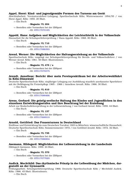 Volksschullehrer-Arbeiten - Zentralbibliothek der ...