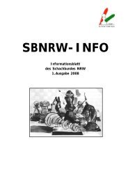 Nachrichten und Mitteilungen aus dem SBNRW - Schachbund NRW
