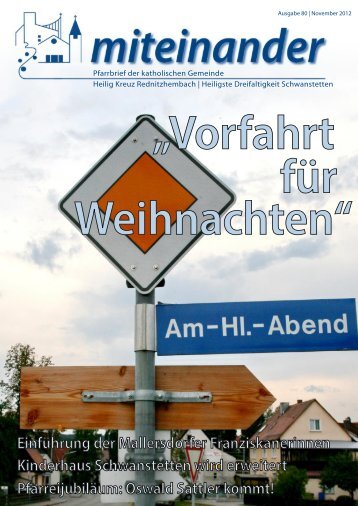 Pfarrbrief November 2012, Ausgabe 80 - Katholische Pfarrei ...