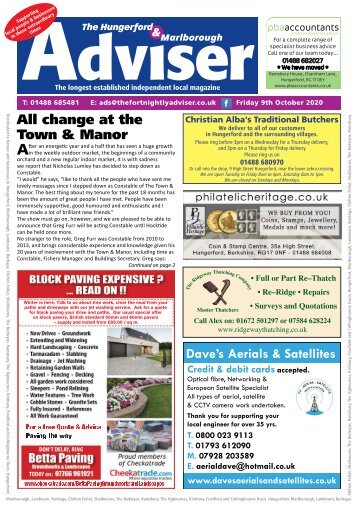 The Hungerford & Marlborough Adviser 9th October