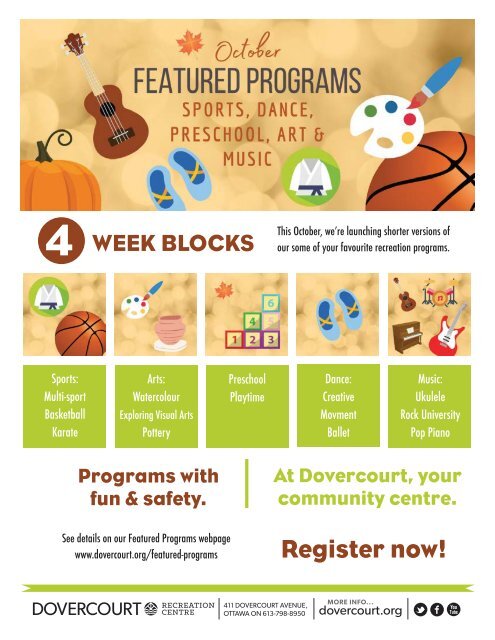 Dovercourt Featured programs October - flyer