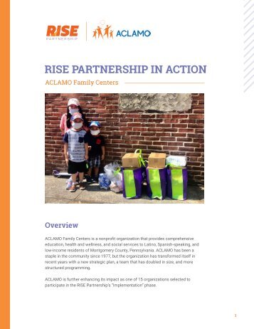 RISE PARTNERSHIP IN ACTION- CASE STUDY: ACLAMO Family Centers