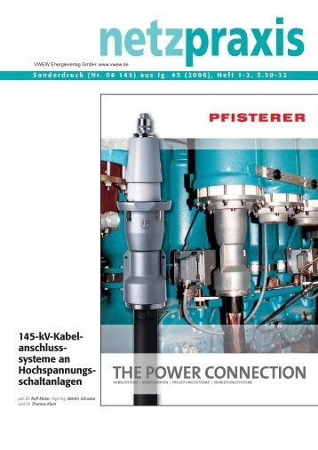 145-kV-Kabel- anschluss- systeme an Hochspannungs - Pfisterer