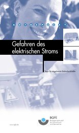 Gefahren des elektrischen Stroms - Die BG ETEM