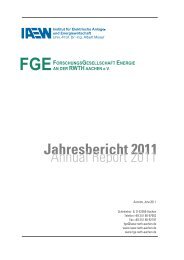 Jahresbericht 2011 - FGE - RWTH Aachen University