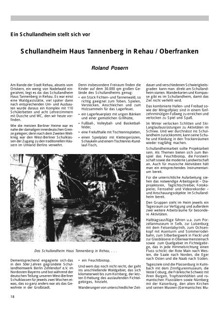 Schullandheim Haus Tannenberg In Rehau Oberfranken Verband