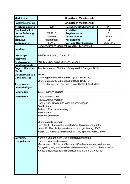 Informatik 2 - Hochschule Regensburg