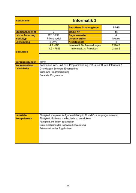 Informatik 2 - Hochschule Regensburg