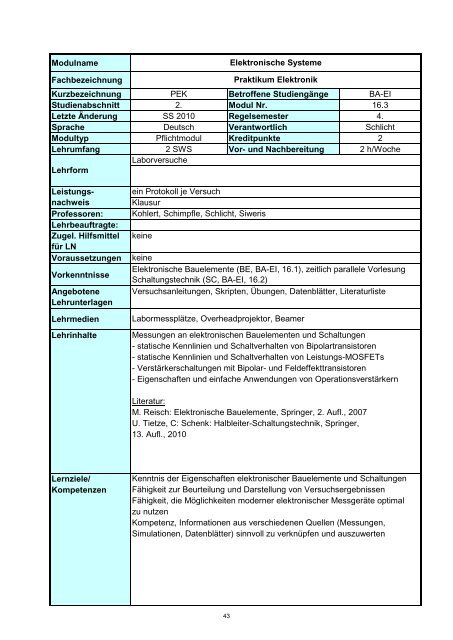 Informatik 2 - Hochschule Regensburg