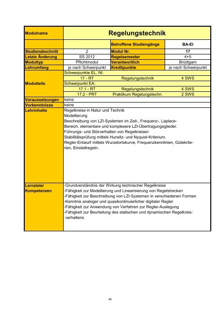 Informatik 2 - Hochschule Regensburg