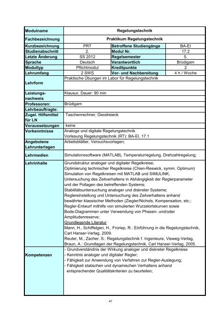 Informatik 2 - Hochschule Regensburg