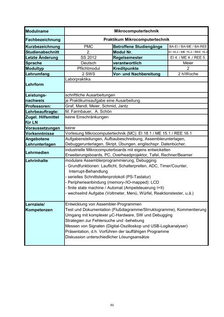 Informatik 2 - Hochschule Regensburg