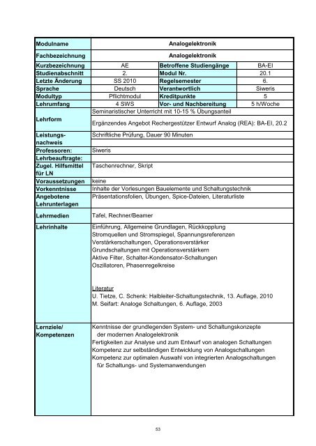 Informatik 2 - Hochschule Regensburg