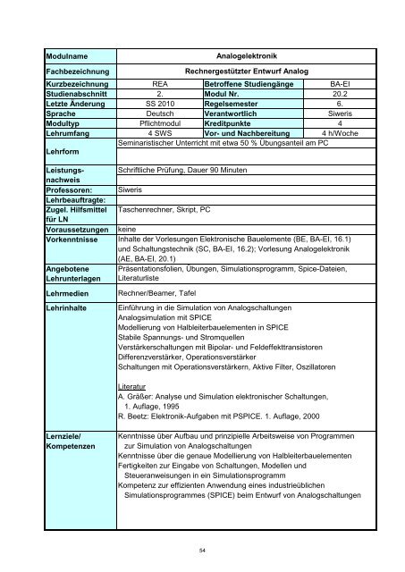 Informatik 2 - Hochschule Regensburg