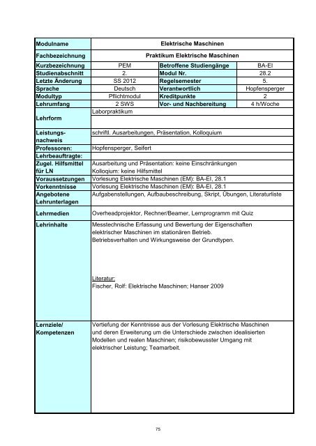 Informatik 2 - Hochschule Regensburg