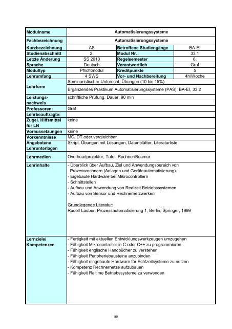 Informatik 2 - Hochschule Regensburg