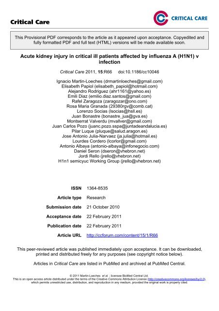 Critical Care Semicyuc