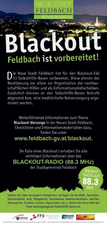 Blackout - Feldbach ist vorbereitet!