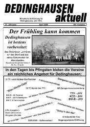 Der Frühling kann kommen - Dedinghausen