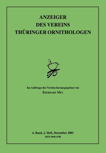 anzeiger des vereins thuringer ornithologen - Verein Thüringer ...