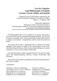 Law for Linguists: Legal Bibliography in English, German ... - Tradulex