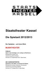 Staatstheater Kassel Die Spielzeit 2012/2013 Der Spielplan