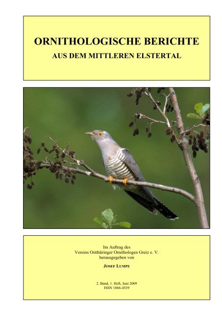 ornithologische berichte aus dem mittleren elstertal - Verein ...
