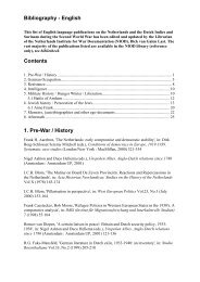 Bibliography - English Contents 1. Pre-War / History - Niod