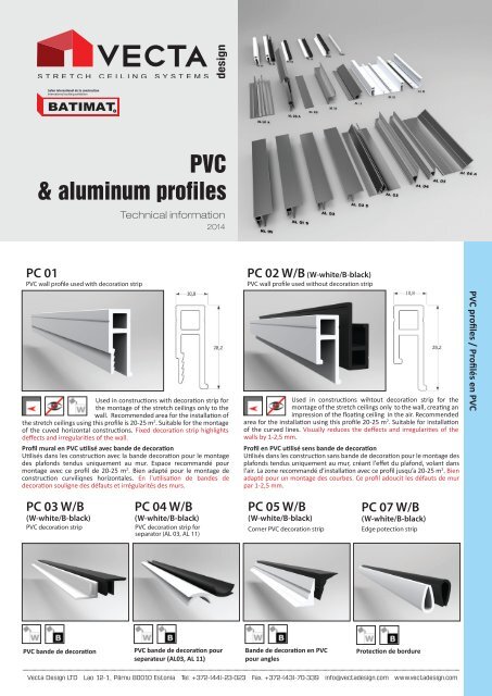 VECTA Design Aluminum Profiles Catalog