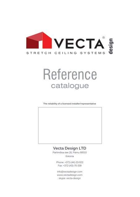 VECTA Reference Catalog - is a collection of architectural marvels