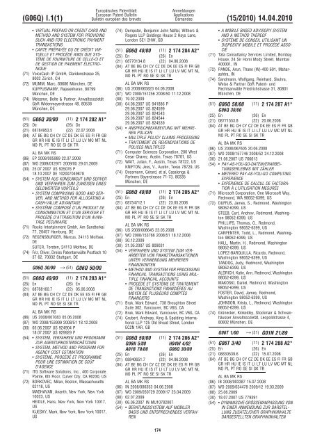 Bulletin 2010/15 - European Patent Office