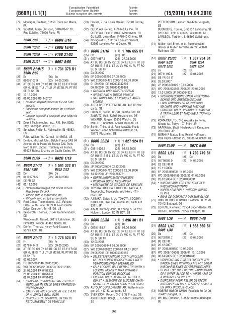 Bulletin 2010/15 - European Patent Office