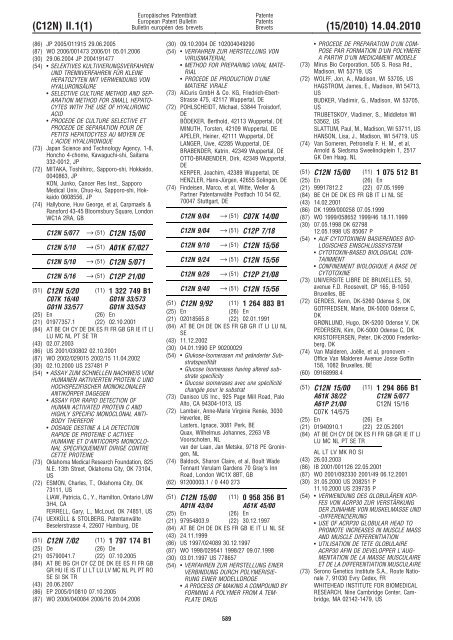 Bulletin 2010/15 - European Patent Office