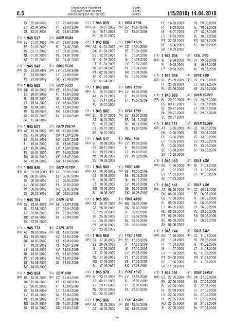 Bulletin 2010/15 - European Patent Office