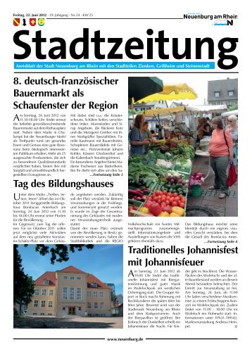 Stadtzeitung KW 25 - Stadt Neuenburg am Rhein