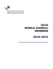 uclg world council members 2010-2013 - United Cities and Local ...