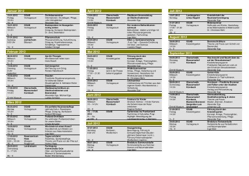 Jahresprogramm 2012 - Landkreis Biberach