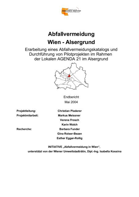Abfallvermeidung in Wien-Alsergrund - Österreichische Ökologie ...