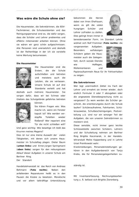 Festschrift - Berufsbildende Schulen Burgdorf
