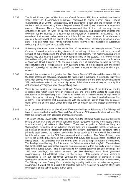 natura 2000 standard data form - Suffolk Coastal District Council